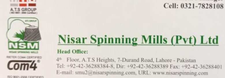 Nisar Spinning Mills (PVT ) LTD